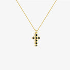 925 Sterling Silver Zircon Inlay Cross Pendant Necklace-Bijou Crush