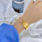 Sleek Solid Bangle – Minimalist Polished Stainless Steel Perfection-Bijou Crush