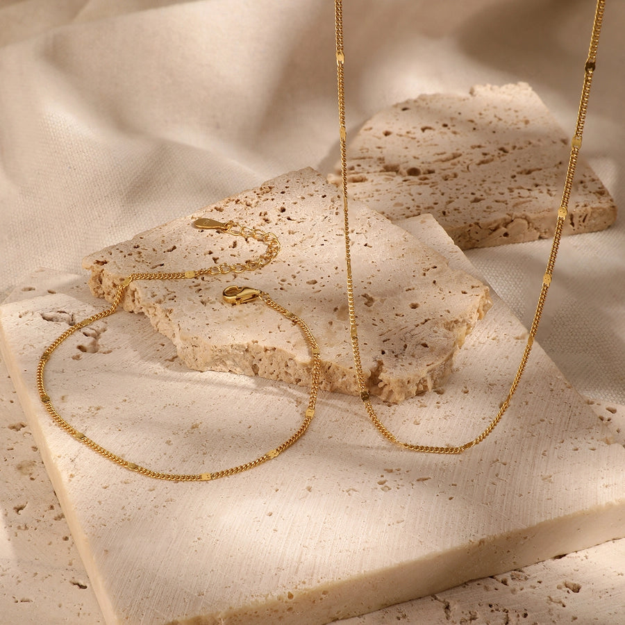 925 Sterling Silver Long-Lasting Plated Solid Color Bracelets Necklace-Bijou Crush