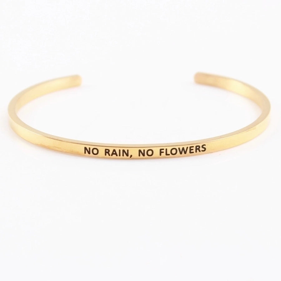 Quotes Letter Bracelet Bangle – 304 Stainless Steel-Bijou Crush