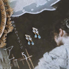 Raindrop Glam Earrings – 925 Sterling Silver with Rhinestone Water Droplets-Bijou Crush