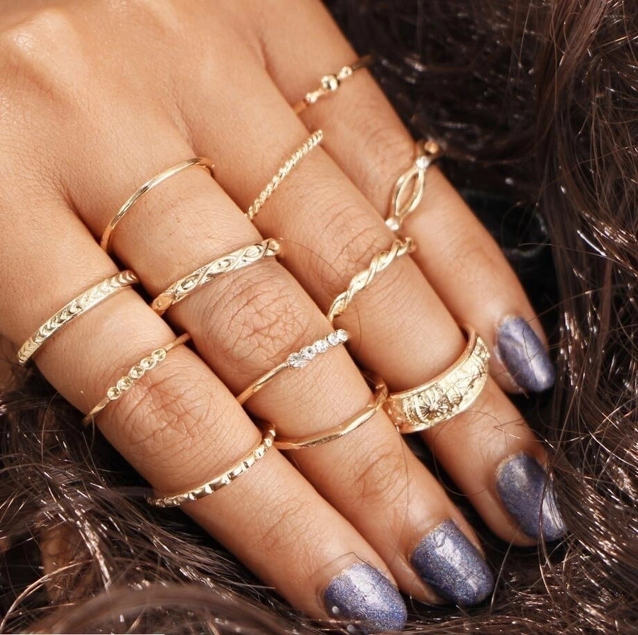 Simple Style Geometric Alloy Plating Rhinestones Women's Ring-Bijou Crush