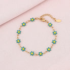 Basic Flower Stainless Steel 18K Gold Plated None Bracelets-Bijou Crush