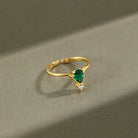 925 Sterling Silver Zircon Round Open Ring-Bijou Crush