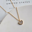 Fashion Letter Heart Shape Butterfly Titanium Steel Inlay Zircon Pendant Necklace-Bijou Crush