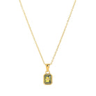 Simple Style Rectangle 304 Stainless Steel Zircon 18K Gold Plated Inlay Pendant Necklace-Bijou Crush