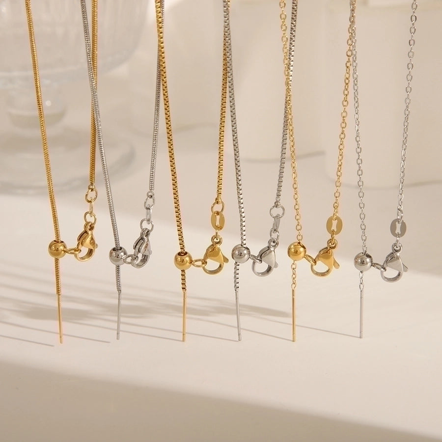 Minimalistic 304 Stainless Steel 18K Gold Plated Necklace-Bijou Crush