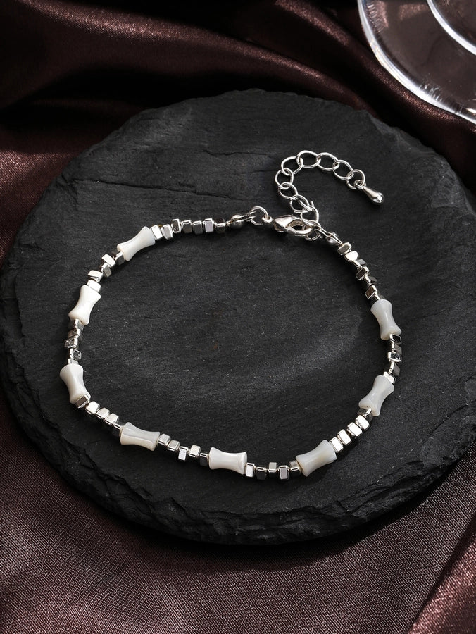 Elegant Simple Style Geometric Freshwater Pearl Opal Copper Beaded Women's Bracelets-Bijou Crush