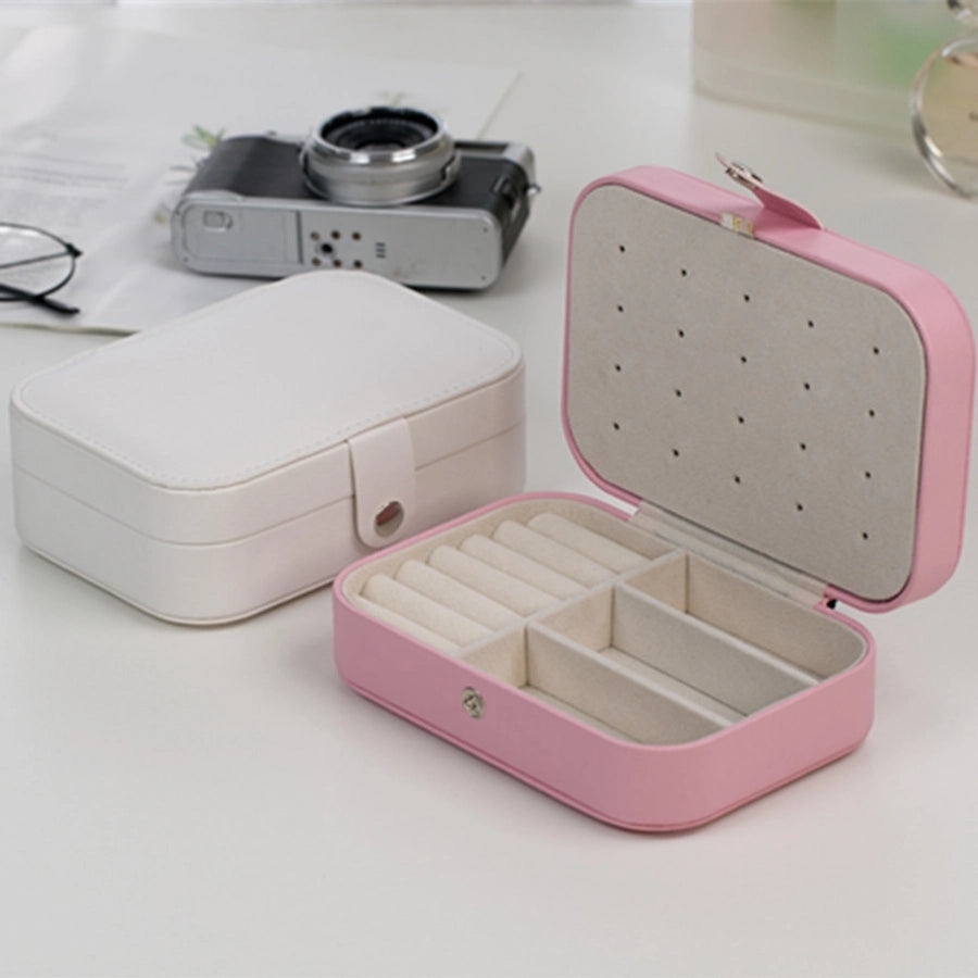 Simple Style Solid Color Leather PU Jewelry Boxes-Bijou Crush