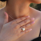 Cute Sweet Heart Shape 201 Stainless Steel Zircon 18K Gold Plated Plating Inlay Necklace-Bijou Crush