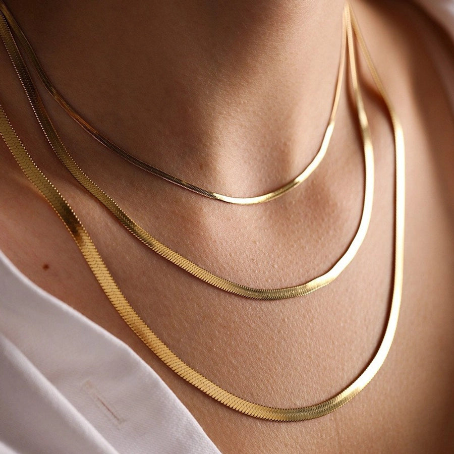304 Stainless Steel 18K Gold Plated Plating Necklace-Bijou Crush