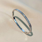 Solid Color Zircon Bangle – Titanium Steel Sleekness-Bijou Crush