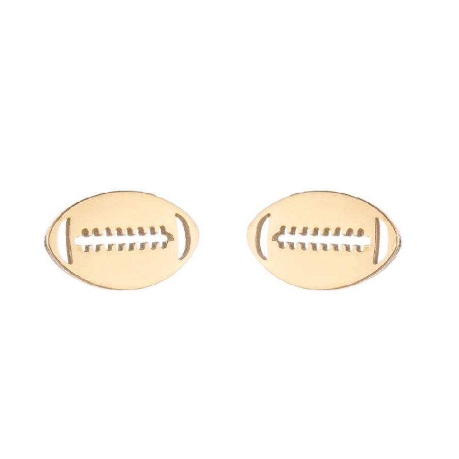 Fashion Letter Skates Ball Stainless Steel Plating Ear Studs-Bijou Crush