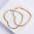 Heart Shape Plating 304 Stainless Steel No Inlaid 18K Gold Plated Earrings-Bijou Crush