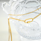 Oval 304 Stainless Steel Titanium Steel 18K Gold Plated Layered Necklace-Bijou Crush