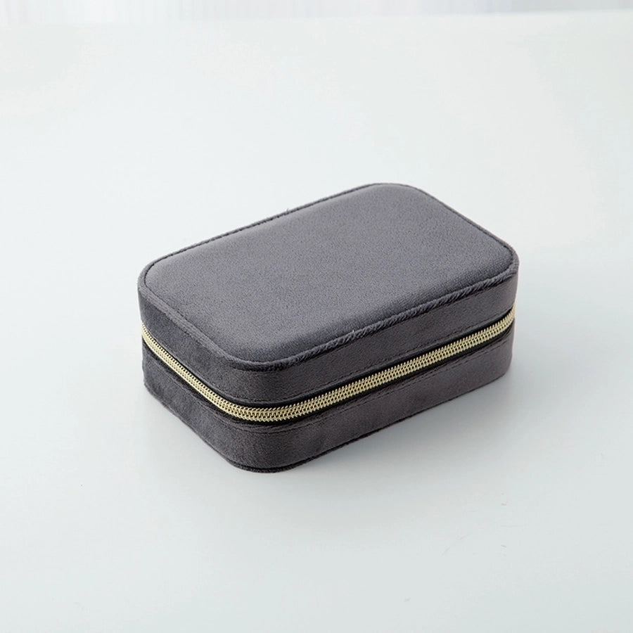 Retro Solid Color Flannel Jewelry Box-Bijou Crush