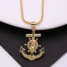 Simple Style Anchor Copper Polishing Plating Zircon-Bijou Crush