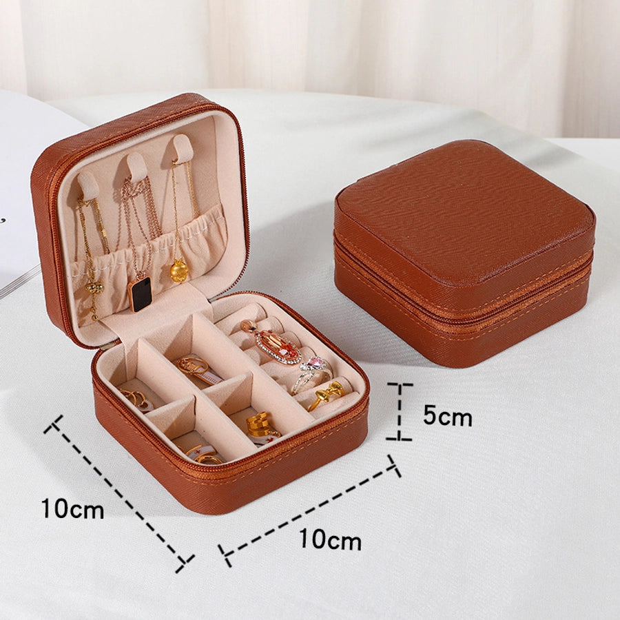 Simple Style Solid Color Leather Jewelry Boxes-Bijou Crush