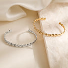 Simple Style Commute Geometric 304 Stainless Steel Cuff Bracelets-Bijou Crush