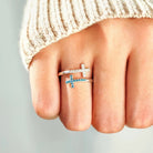 Cross It Off 925 Sterling Silver Zircon Open Rings-Bijou Crush