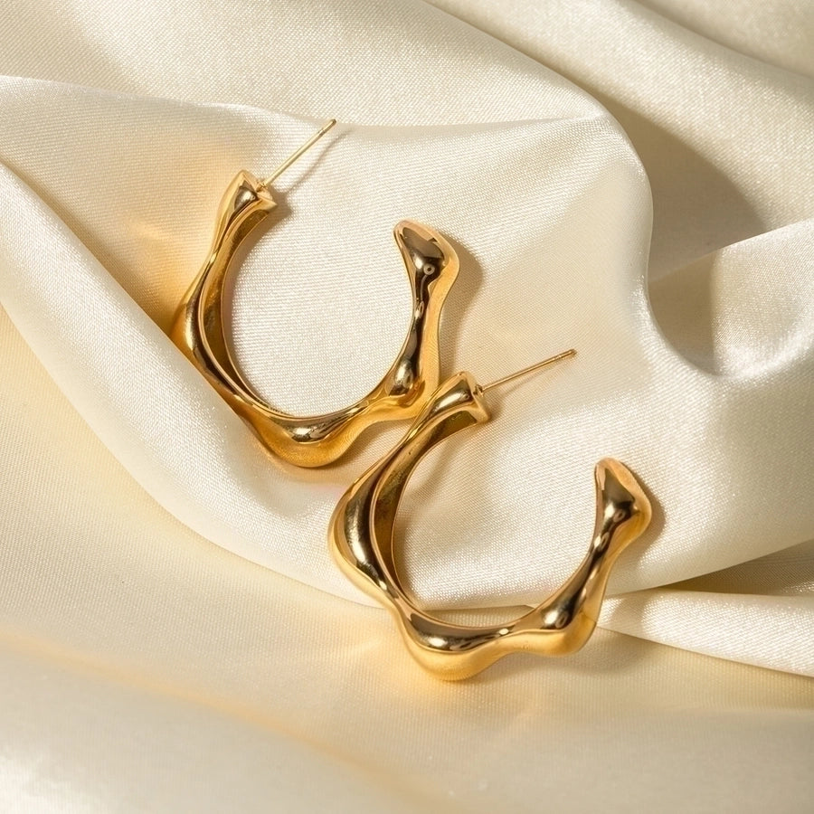 Chic Geometric Stainless Steel Earrings – Sharp and Sleek-Bijou Crush