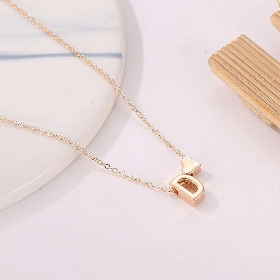 Love 26 English Alphabet Simple Alloy Necklace-Bijou Crush