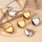 Parisian Heart Necklace – Sleek Stainless Steel with a Touch of French Romance-Bijou Crush