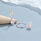 925 Sterling Silver Zircon Heart Shape Drop Earrings-Bijou Crush