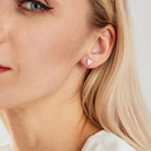 Heart Shape 201 Stainless Steel 18K Gold Plated Ear Studs Earrings-Bijou Crush