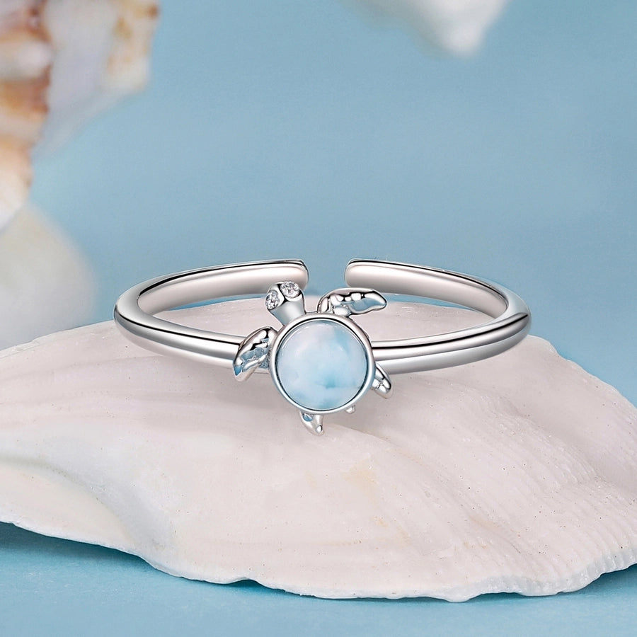 Natural Stone Tortoise Open Ring-Bijou Crush
