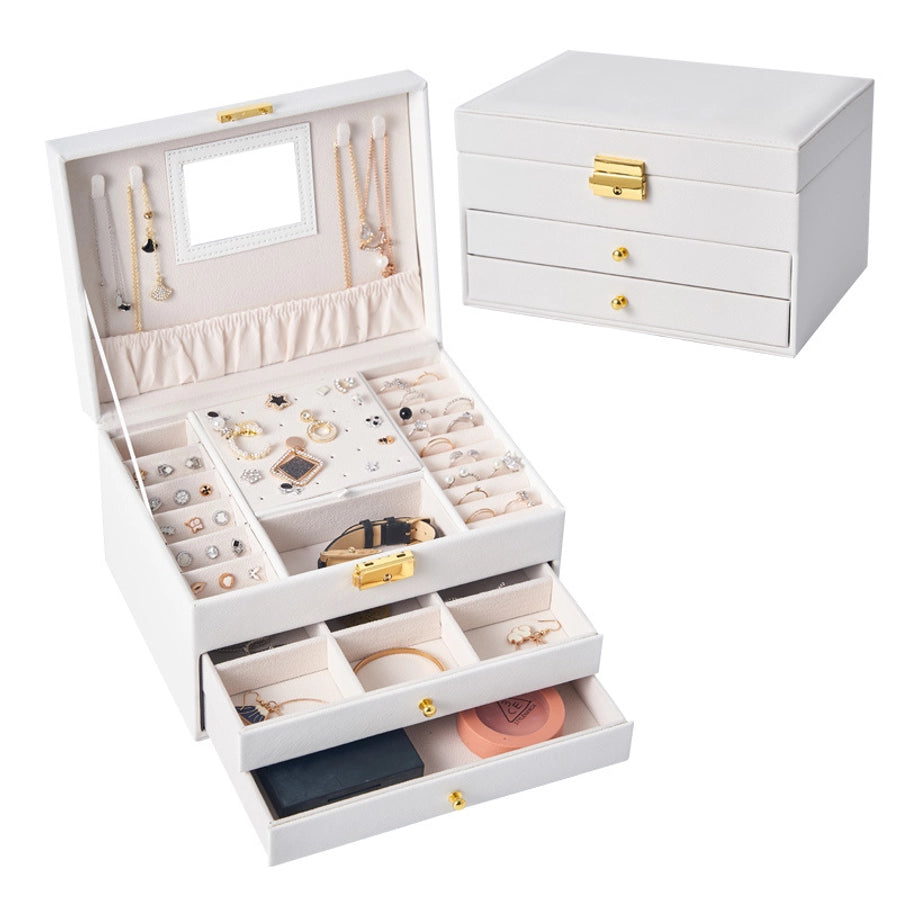 Three-layer Drawer Multi-function Storage Jewelry Box-Bijou Crush