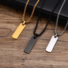 304 Stainless Steel Simple Style Polishing Square Men's Necklace-Bijou Crush