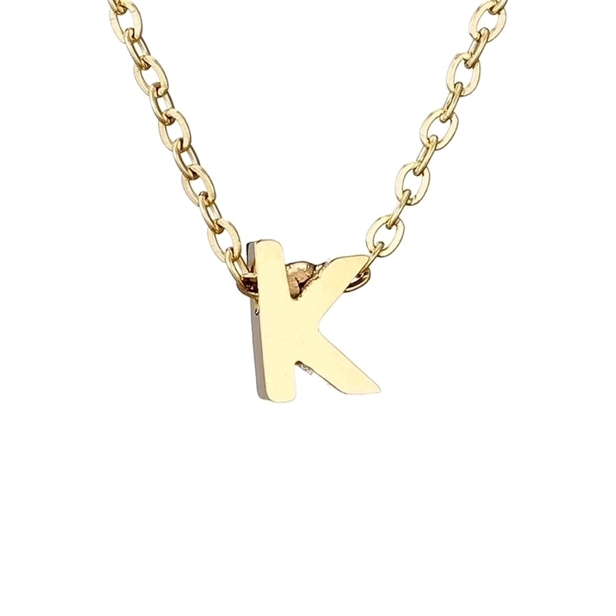 Letter Stainless Steel Titanium Plating Necklace-Bijou Crush