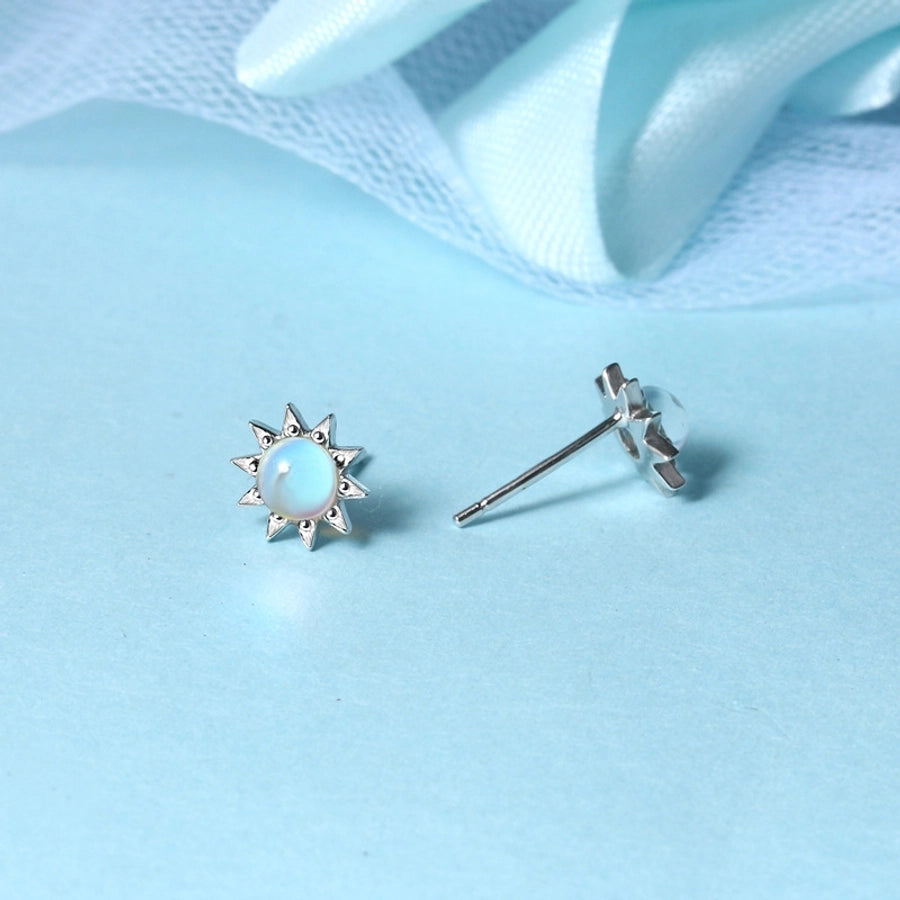 Blooming Grace Natural Stone Flower Studs-Bijou Crush