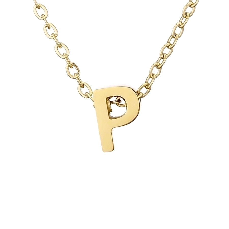 Letter Stainless Steel Titanium Plating Necklace-Bijou Crush