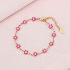 Basic Flower Stainless Steel 18K Gold Plated None Bracelets-Bijou Crush