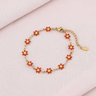 Basic Flower Stainless Steel 18K Gold Plated None Bracelets-Bijou Crush