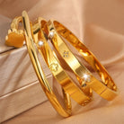 Elegant French Style Classic Four Leaf Clover 304 Stainless Steel Bangle-Bijou Crush