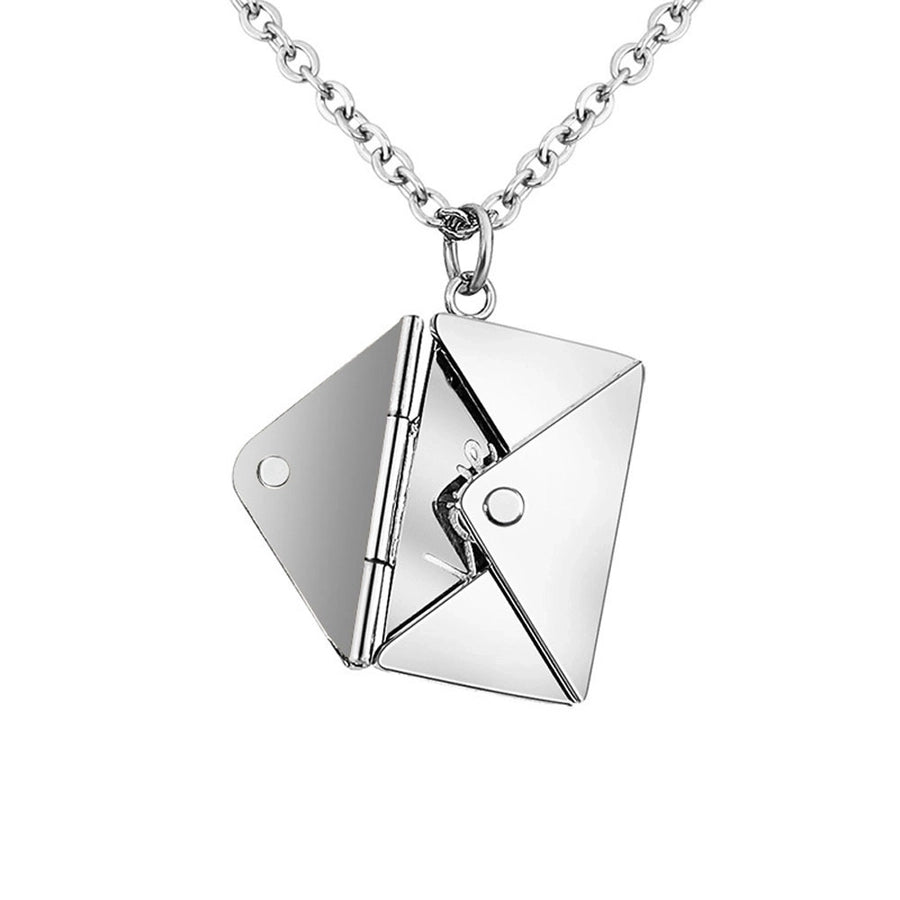 Fashion Envelope Stainless Steel Titanium Plating Pendant Necklace-Bijou Crush