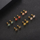 Simple Style Flower 304 Stainless Steel No Inlaid Earrings Ear Studs-Bijou Crush