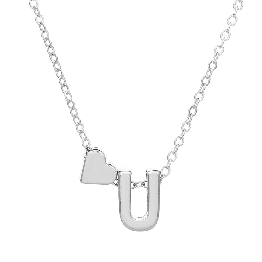 Love 26 English Alphabet Simple Alloy Necklace-Bijou Crush