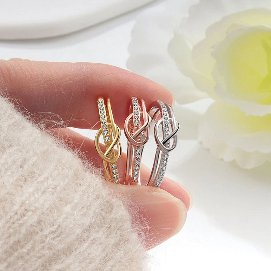 18K Gold-Plated Sterling Silver Knot Ring-Bijou Crush