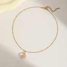 Flower 304 Stainless Steel Copper 18K Gold Plated Pendant Necklace-Bijou Crush
