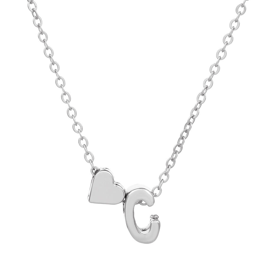 Love 26 English Alphabet Simple Alloy Necklace-Bijou Crush