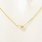 Retro Vibes Pendant Necklace - 18K Gold-Plated Stainless Steel with Sparkly Zircon-Bijou Crush