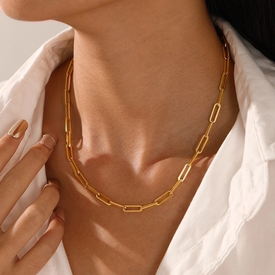 Minimalist Stainless Steel Necklace – 304 Stainless Steel Sleek Design-Bijou Crush