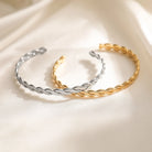 Simple Style Commute Geometric 304 Stainless Steel Cuff Bracelets-Bijou Crush