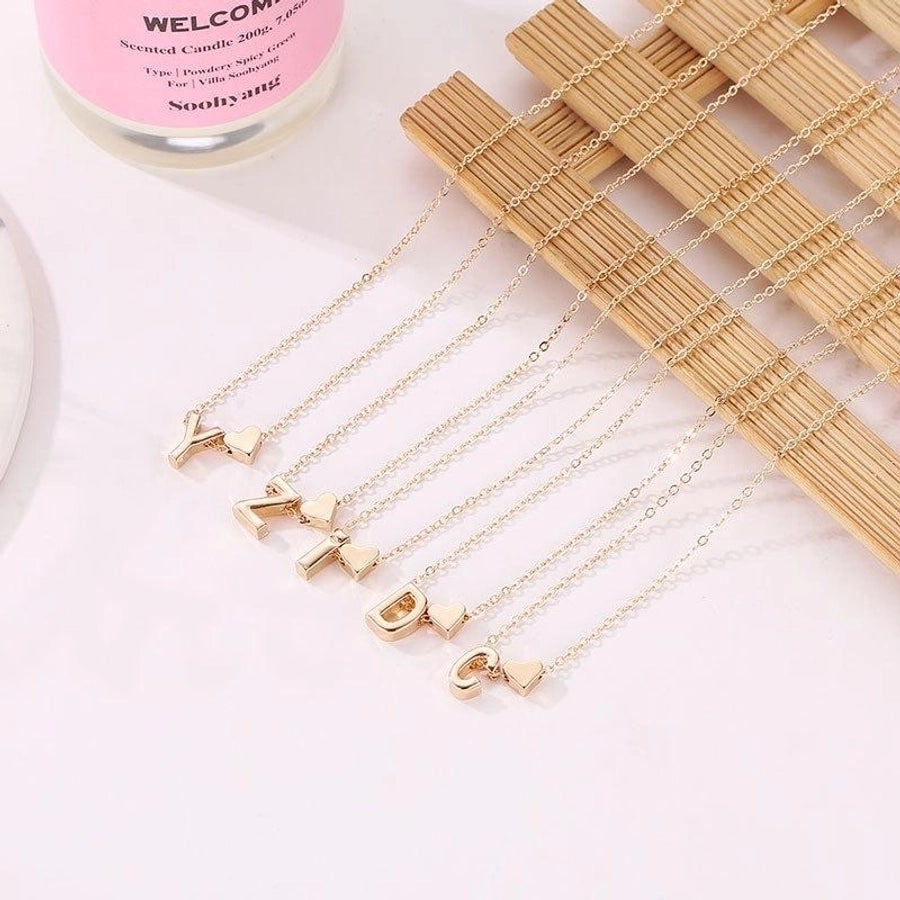 Love 26 English Alphabet Simple Alloy Necklace-Bijou Crush