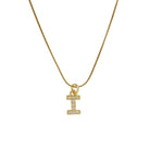 Blingy Letter Charm Snatched Snake Chain Necklace-Bijou Crush