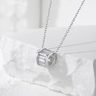 925 Sterling Silver Zircon Round Pendant Necklace-Bijou Crush